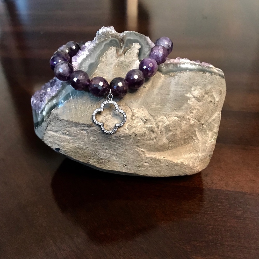 Authentic Amethyst Crystal Gemstone bracelet